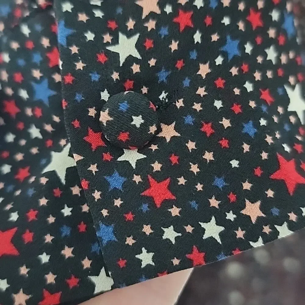 Madewell Balsam Silk Tie-Neck Dress in Starry Night Mediterranean, 12 - Picture 6 of 9